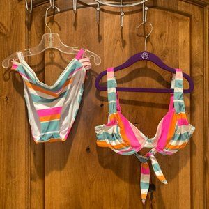 Altar'd State 2023 Swimsuit- Erin Stripe Top (S) and Bottom (M)